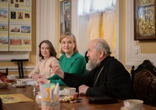 Презентация нашего храма была представлена на встрече Союза православных матушек Санкт-Петербургской митрополии