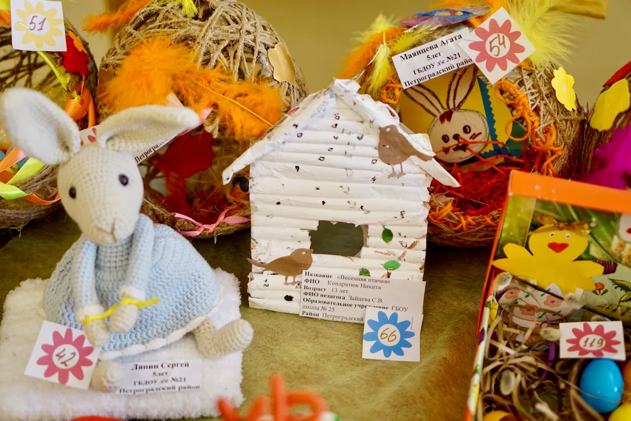 Работы участников конкурса детского творчества «Светлая Пасха» представлены в экспозиции нашего храма